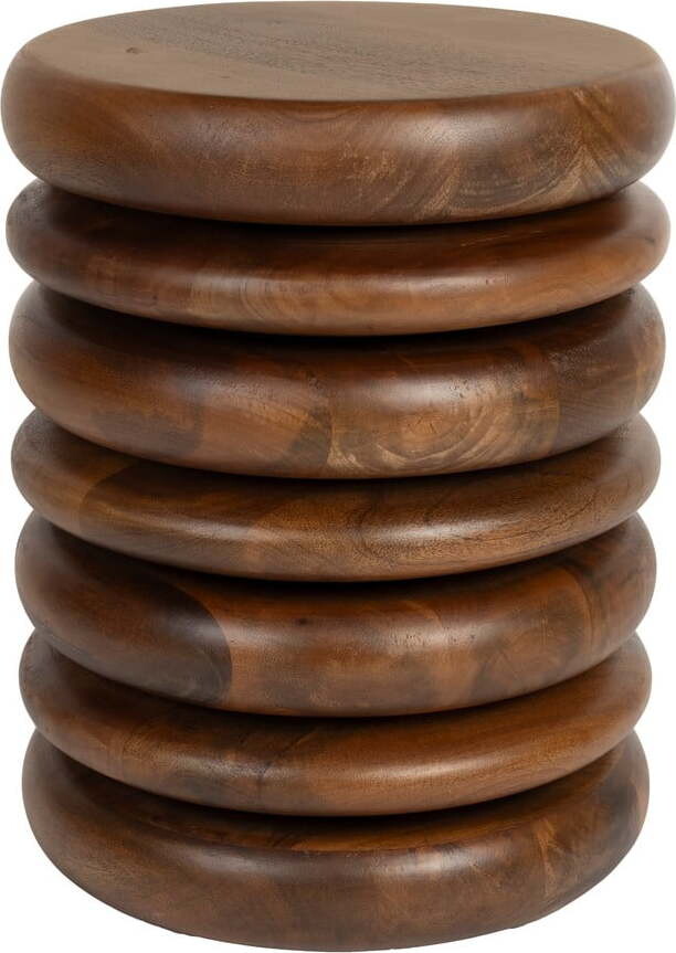 Stolička v tmavě přírodní barvě Disc – Zuiver