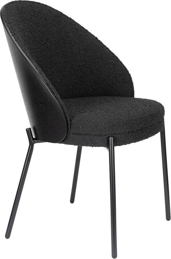 Černé čalouněné jídelní křeslo Rodin – Dutchbone