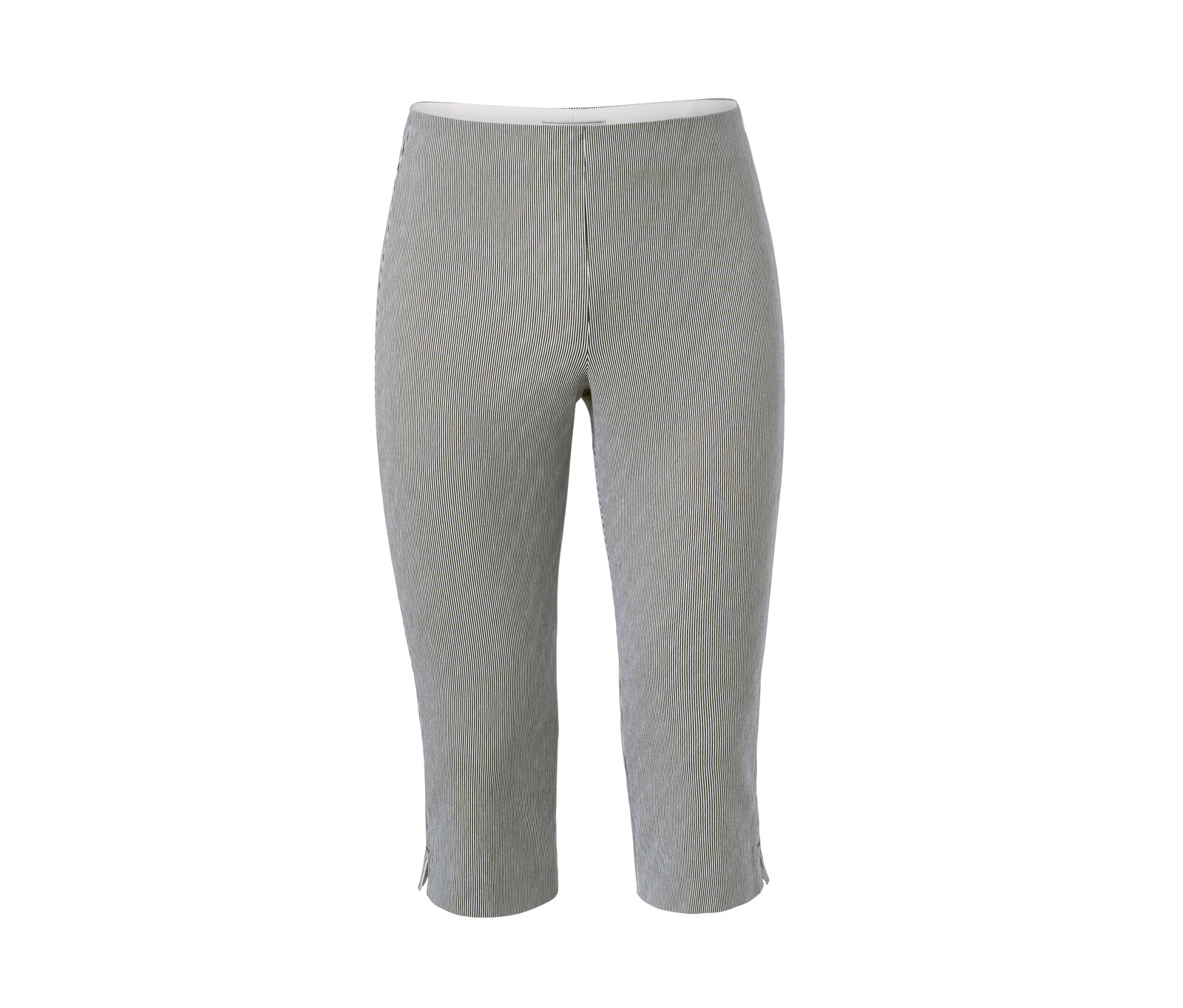 Tchibo - Proužkované strečové kalhoty v 3/4 délce - pro ženy - vel. XL 48/50 - barva: černá/s proužky