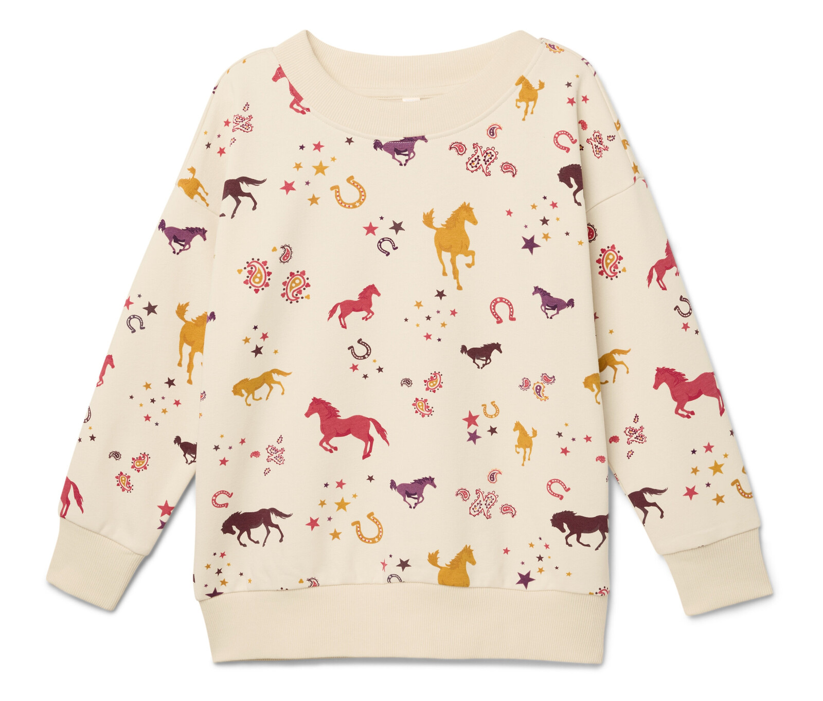 Tchibo - Dětská mikina s počesanou vnitřní stranou - pro dívky - vel. 122/128 - barva: bílá