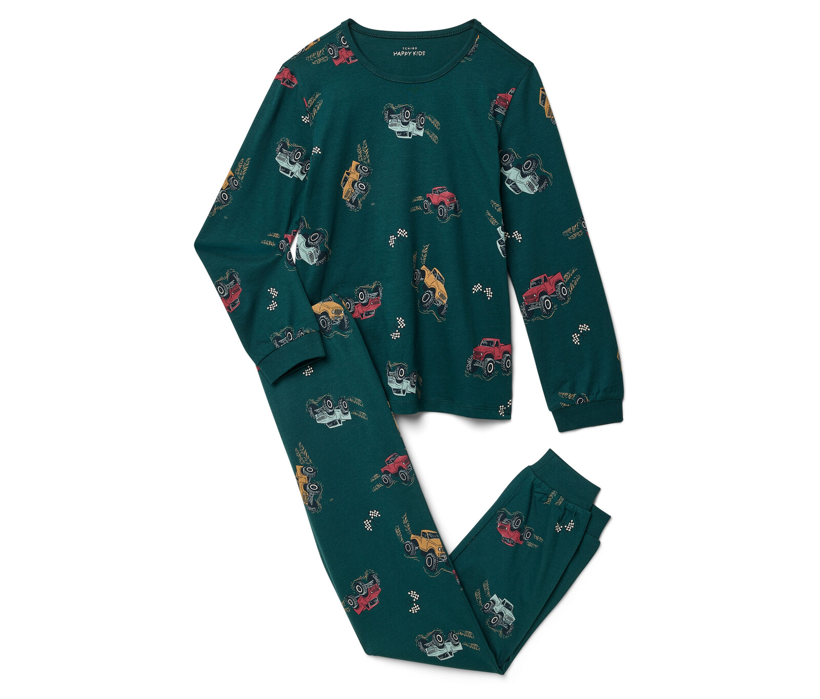 Tchibo - Dětské pyžamo - pro kluky - vel. 134/140 - barva: zelená/s potiskem