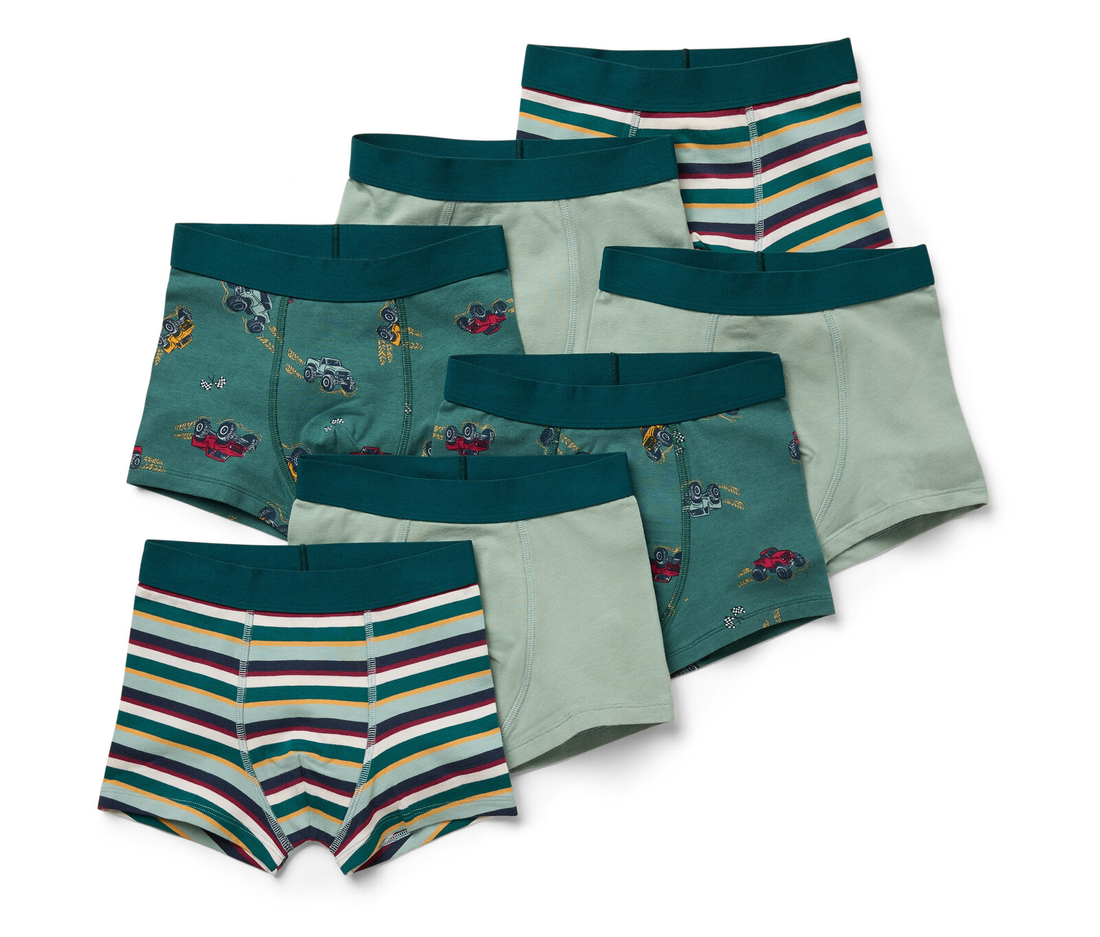 Tchibo - Chlapecké boxerky - pro kluky - vel. 110/116 - barva: modrá/s potiskem