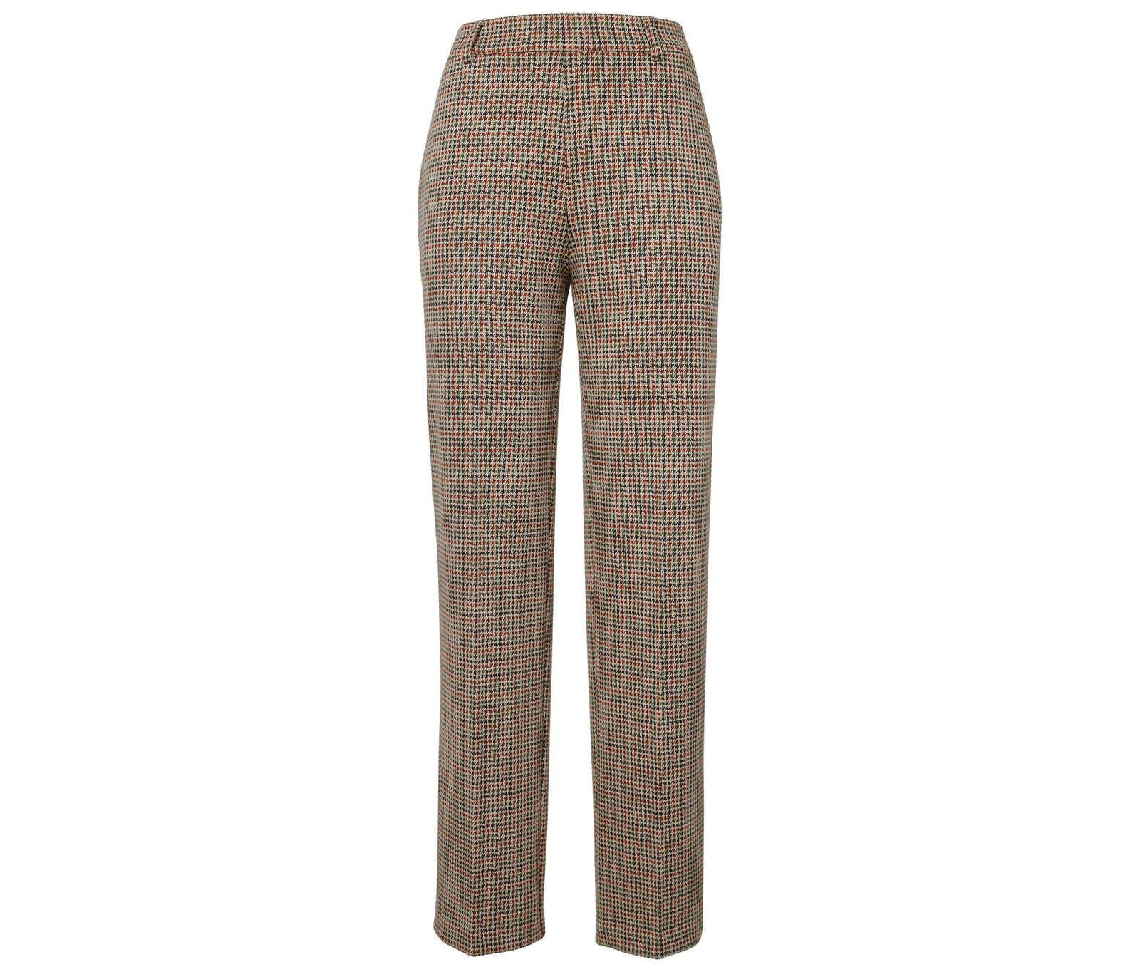 Tchibo - Pohodlné kalhoty se širokými nohavicemi a žakárovým vzorem kohoutí stopy - pro ženy - vel. 42 - barva: modrá/žakár