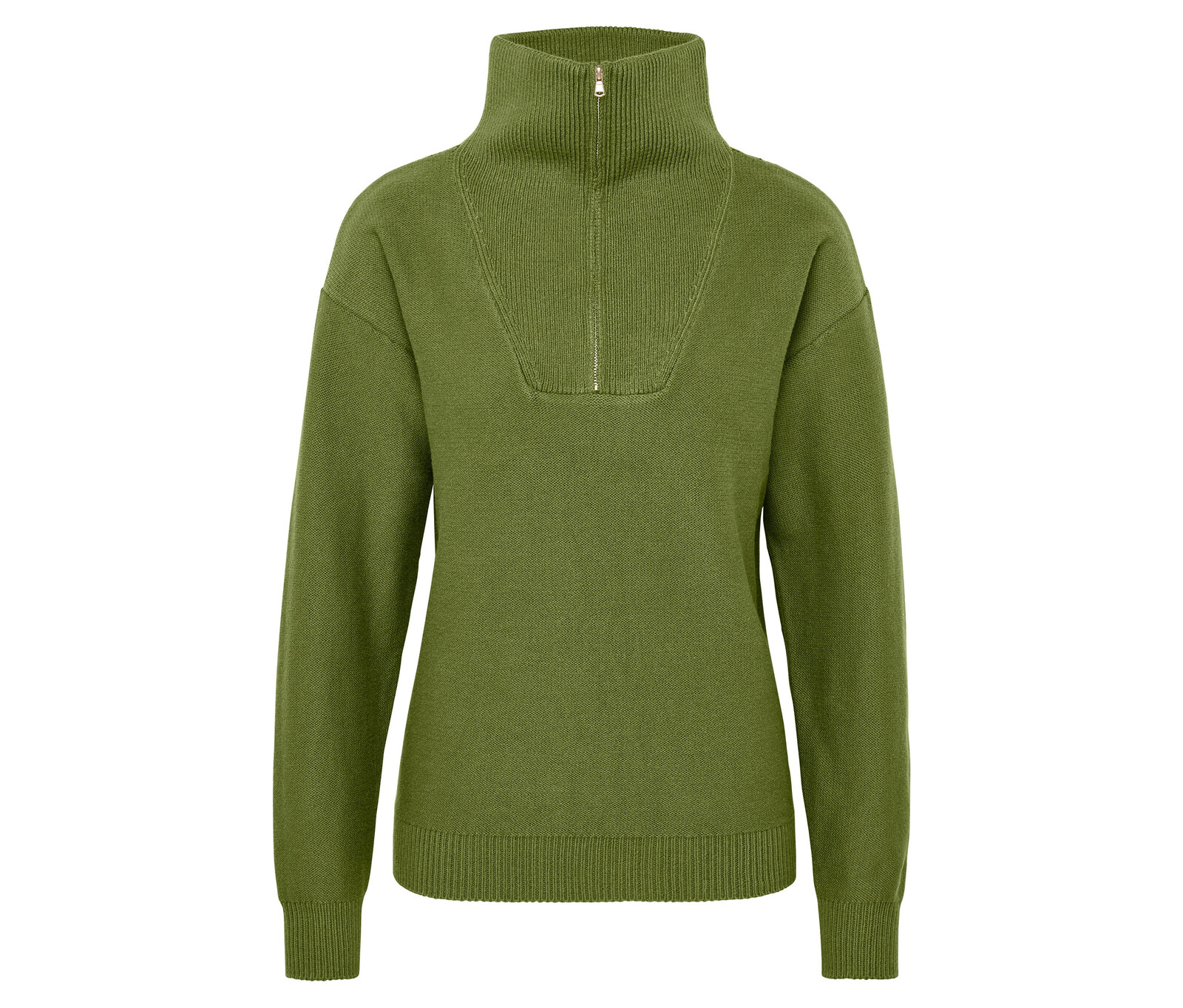 Tchibo - Pletený svetr troyer - pro ženy - vel. S 36/38 - barva: zelená