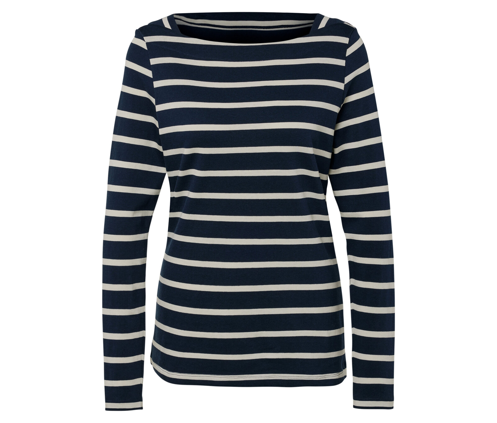 Tchibo - Proužkované triko s dlouhým rukávem - pro ženy - vel. XL 48/50 - barva: modrá