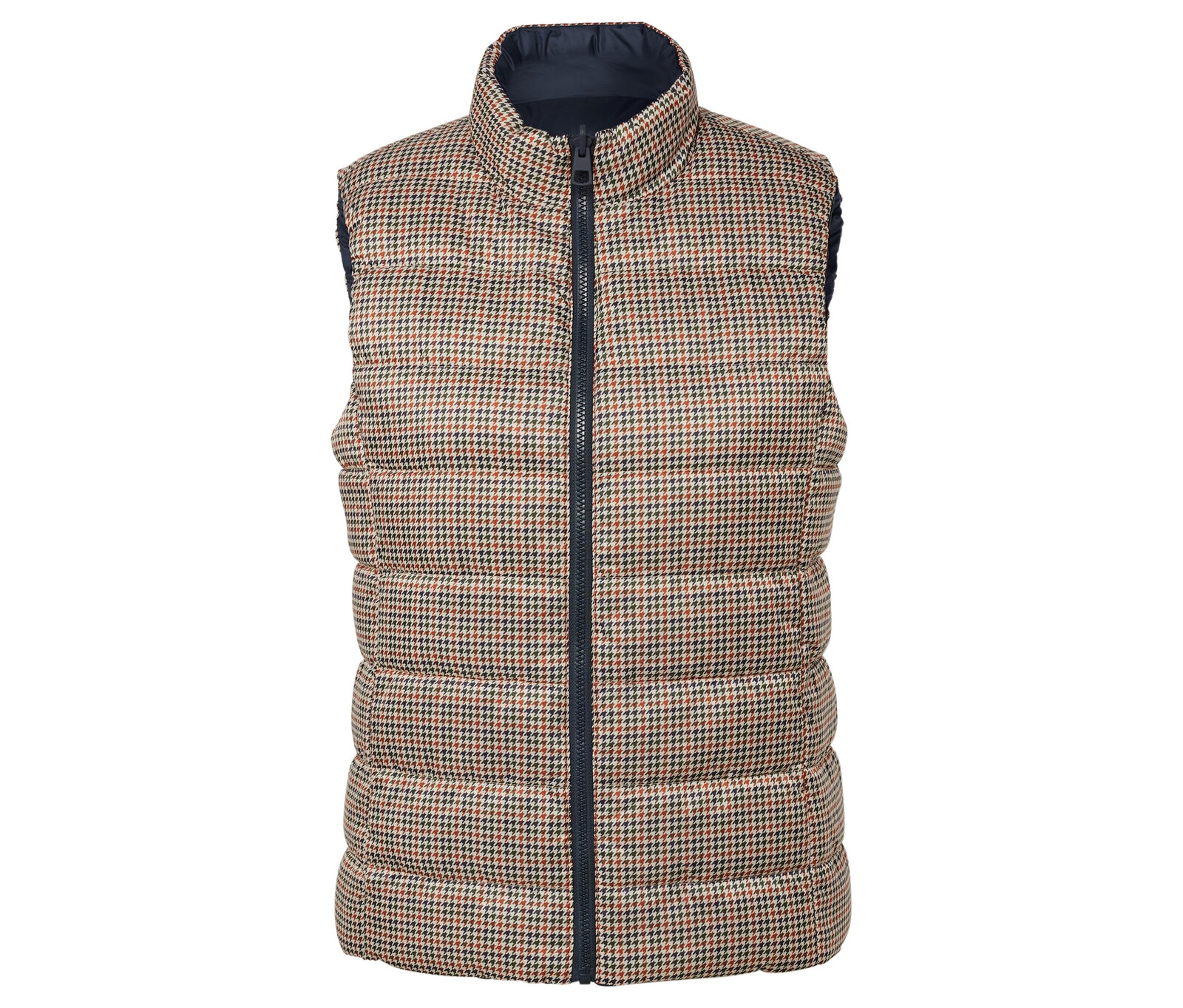 Tchibo - Oboustranná prošívaná vesta - pro ženy - vel. 46 - barva: modrá/s potiskem