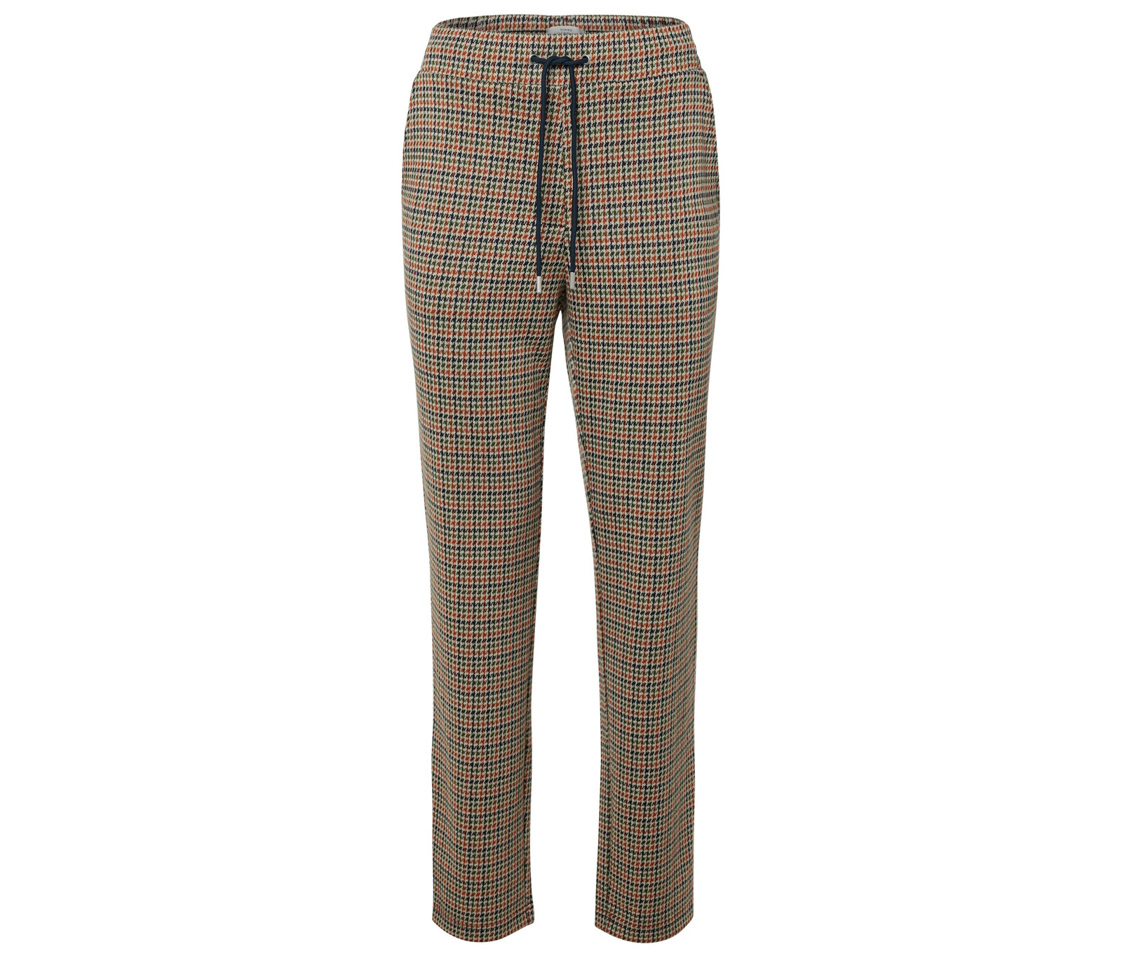 Tchibo - Kalhoty joggpant s žakárovým vzorem kohoutí stopy - pro ženy - vel. S 36/38 - barva: modrá/žakár