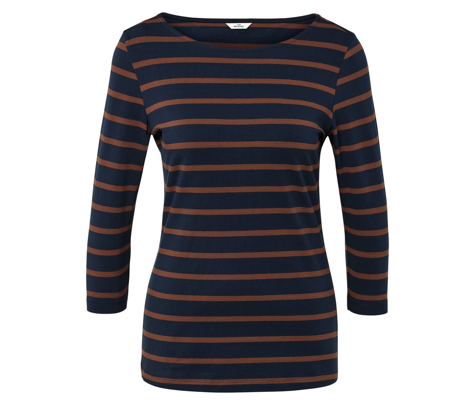 Tchibo - Proužkované triko s 3/4 rukávem - pro ženy - vel. M 40/42 - barva: modrá/s proužky