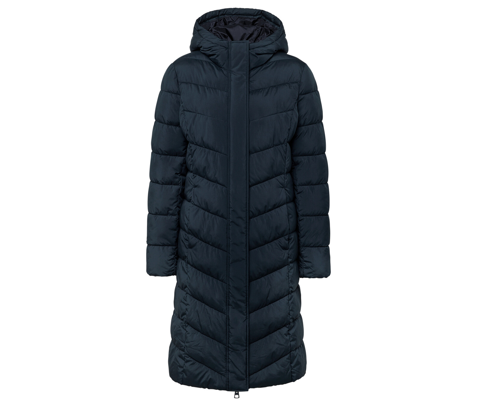 Tchibo - Prošívaný kabát s kapucí - pro ženy - vel. 38 - barva: modrá