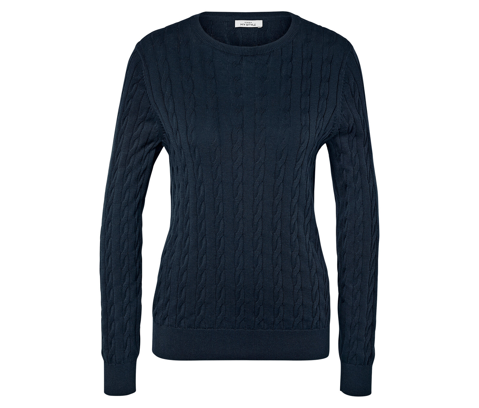 Tchibo - Svetr s copánkovým vzorem - pro ženy - vel. XXL 52/54 - barva: modrá