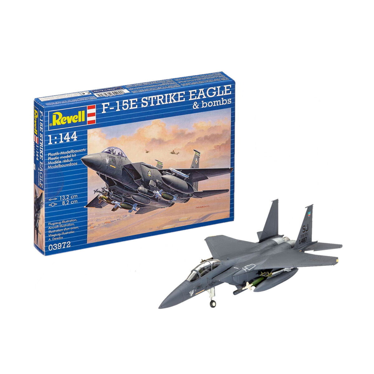 Revell Plastic ModelKit Letadlo 03972 - F-15E Strike Eagle & Bombs (1:144)
