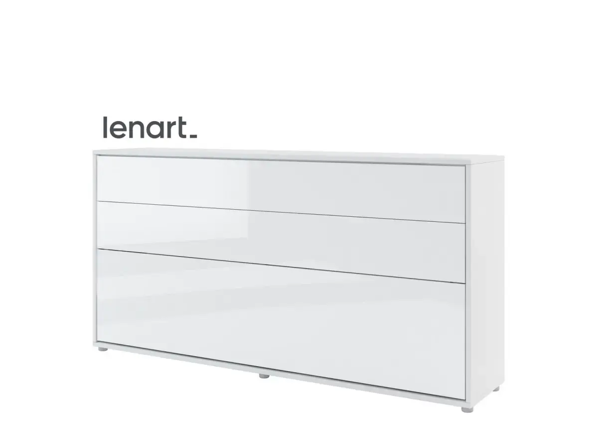 Casarredo Výklopná široká postel 90 REBECCA - bílá lesk/bílá mat