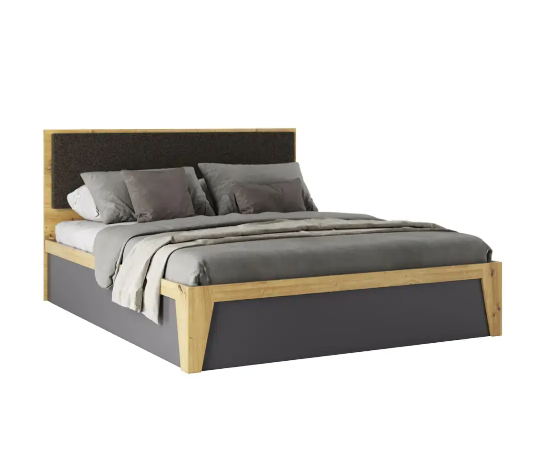 Casarredo Manželská postel SKOURA 160 - dub artisan/grafit