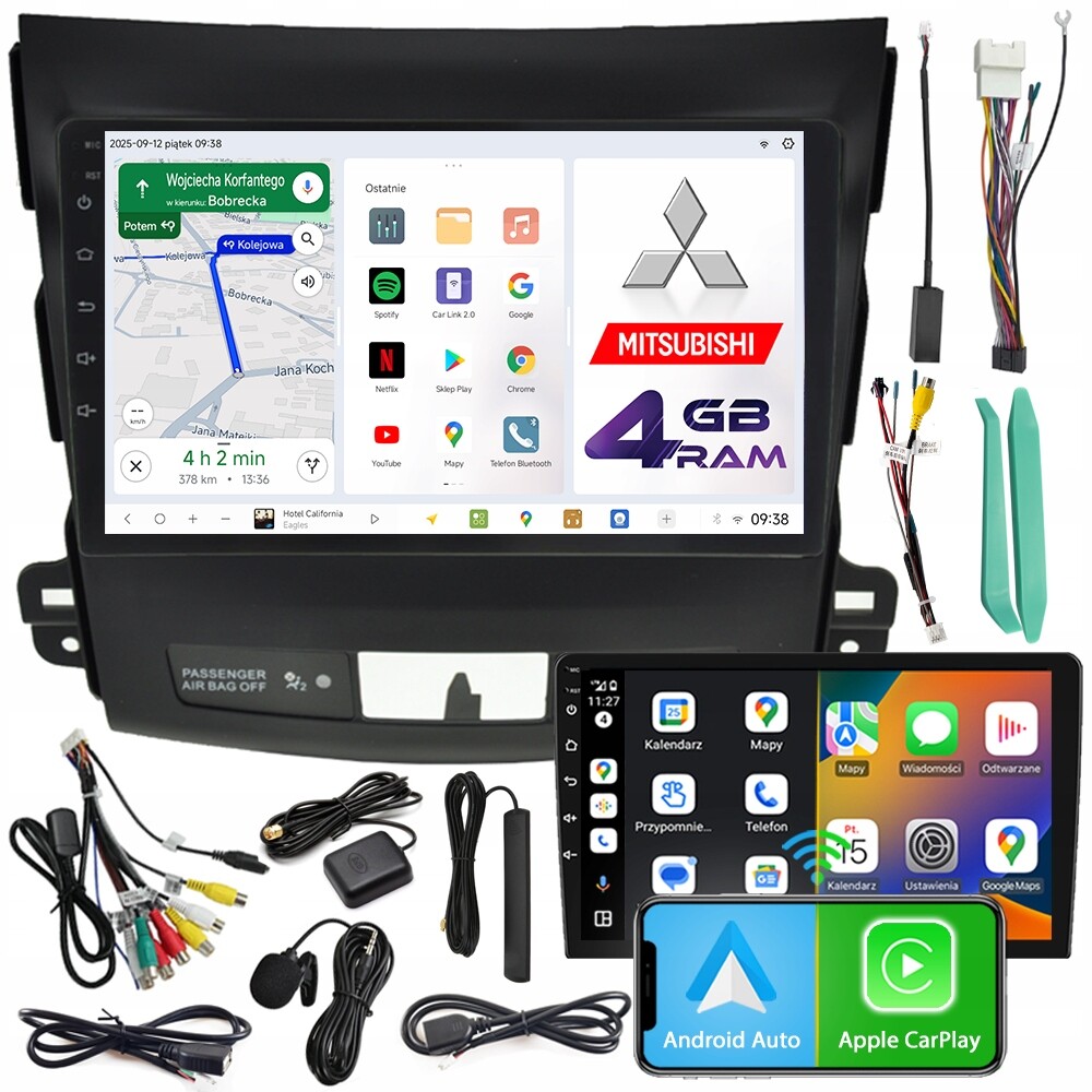 Autorádio Ncs D9 Mitsubishi Outlander 2006-2012 Android 4GB Lte