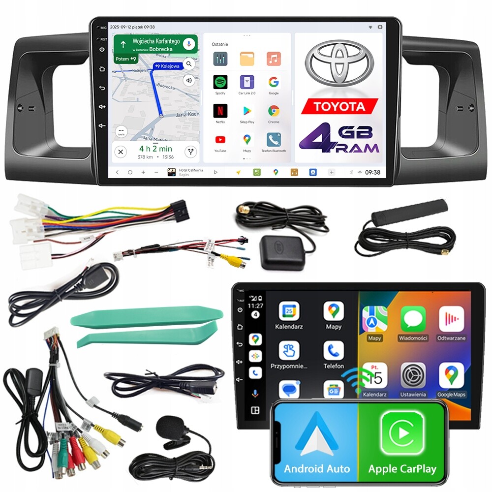 Autorádio Ncs D9 Toyota Corolla E12 2001-2007 Android 4GB Lte