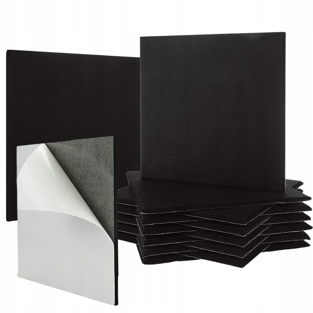 24KS Samolepicích Protihlukových Panelů Nalepených Na Dlaždice, Dřevo