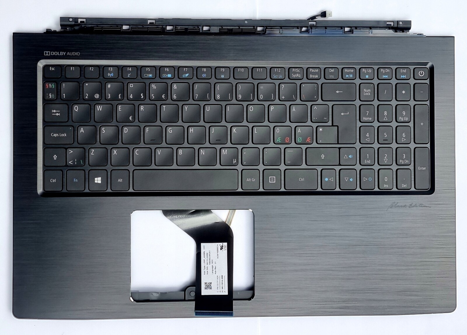 Klávesnice s krytem Acer V15 VN7-593G Us/pl GTX1060 nordic touchpad