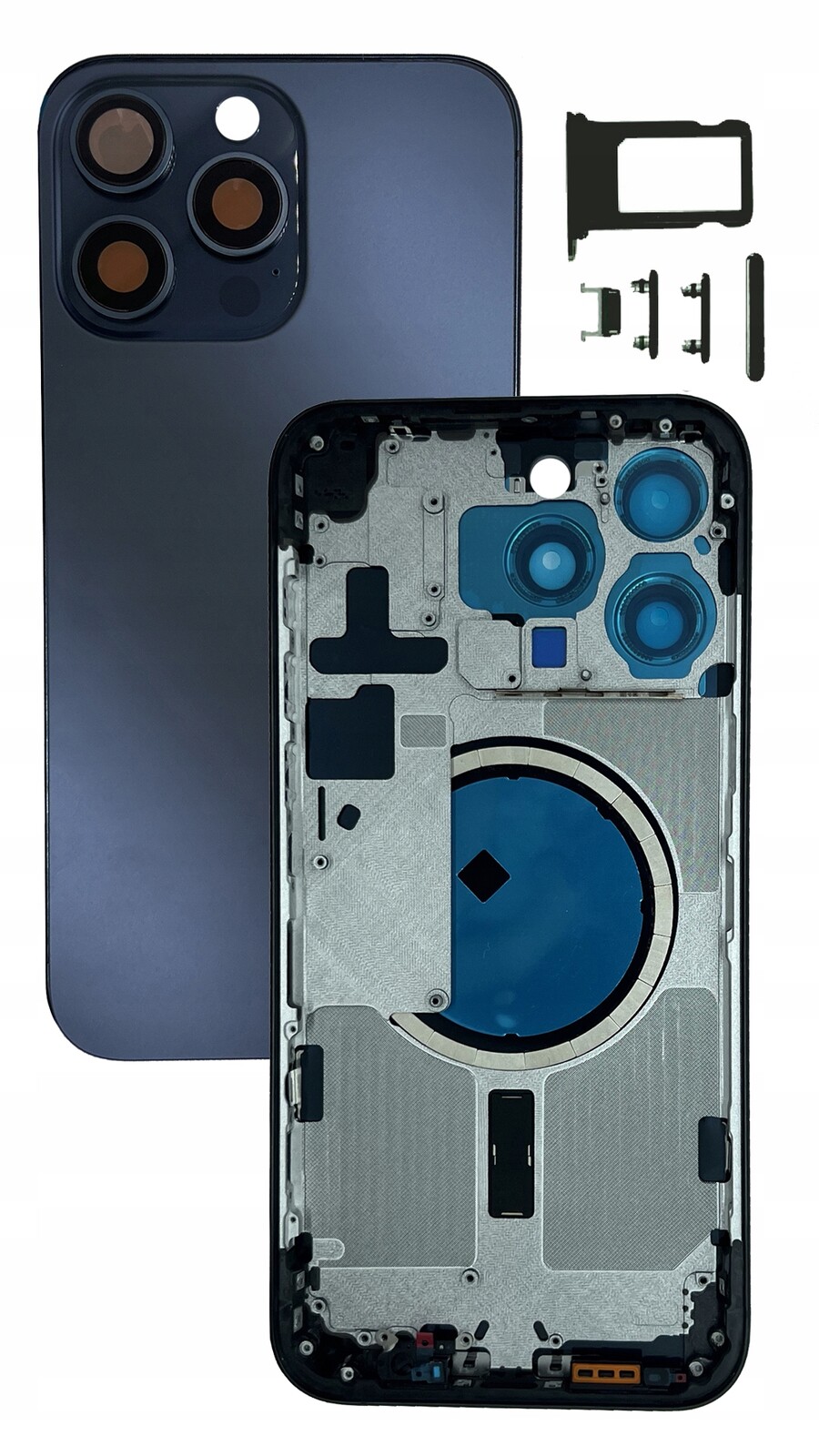 Kompletní pouzdro Modré pro Apple iPhone 15 Pro Max, náhradní tělo