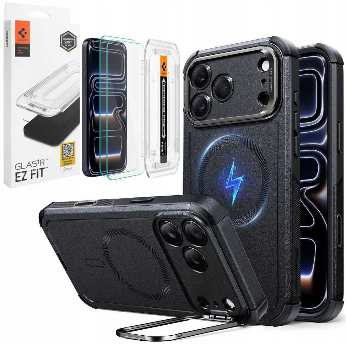 Odolný kryt Pouzdro s MagSafe 2x Spigen Sklo Esr iPhone 17 Pro Max