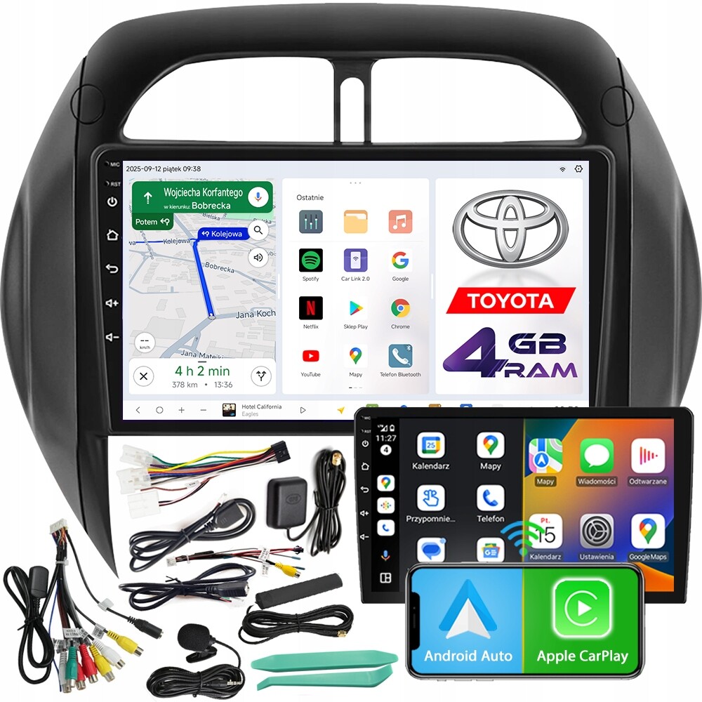 Autorádio Ncs D9 Toyota RAV4 2001-2006 Android Navigace 4GB Lte