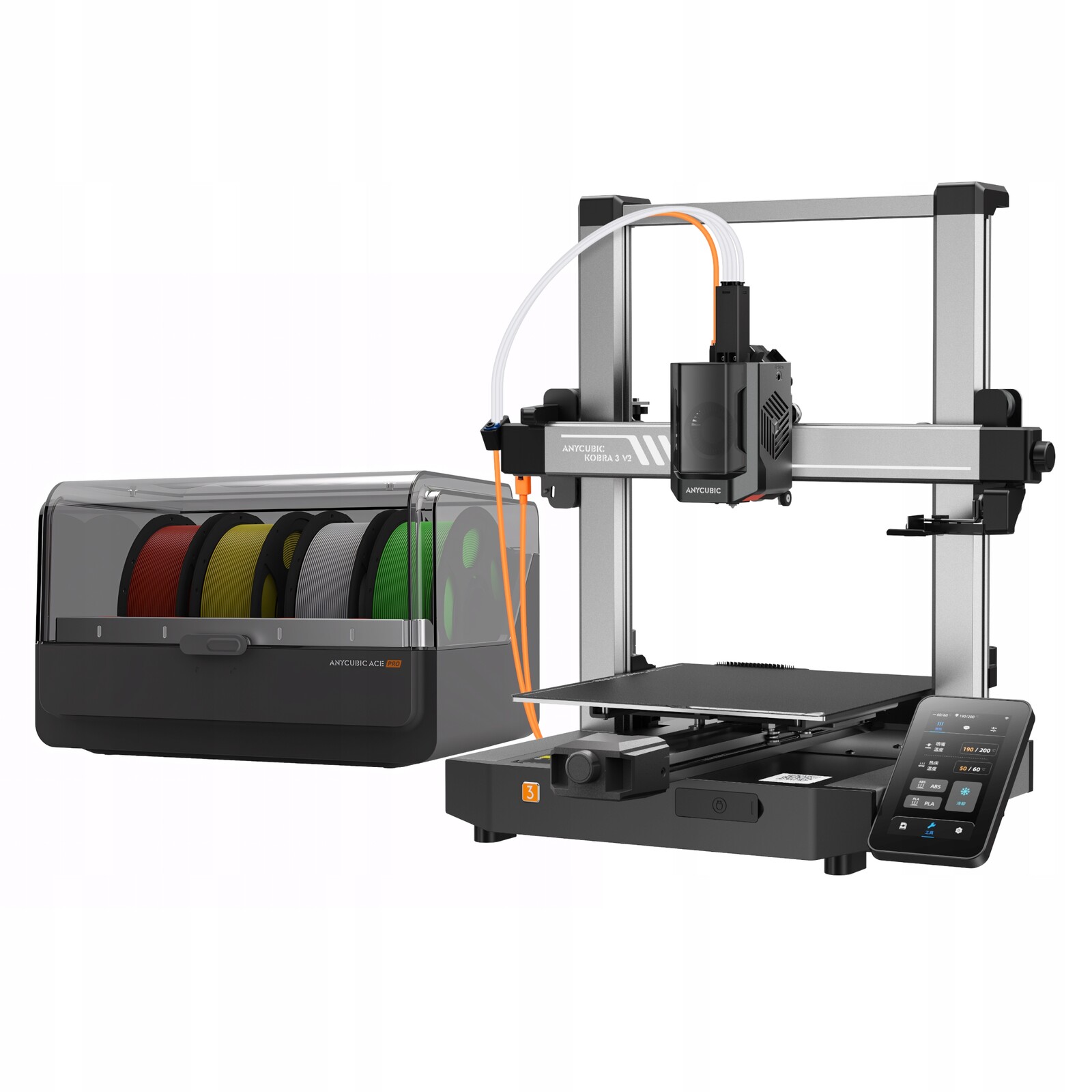 Anycubic Kobra 3 V2 Combo 3D tiskárna Vícebarevná 4 barvy Modul Ace Pro