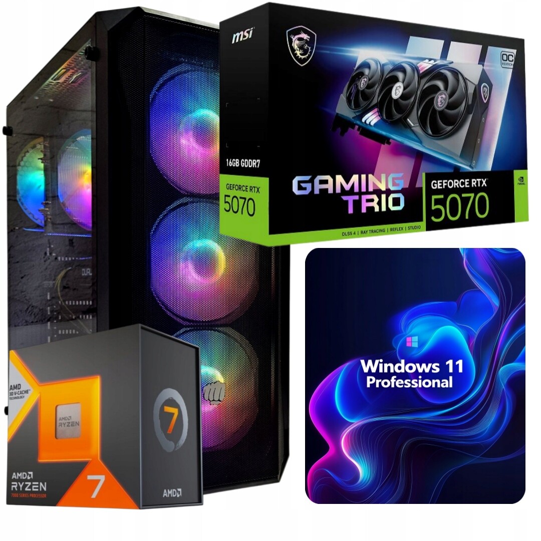 Herní Set Hellstorm R7 7800X3D/32GB/RTX5070/1TB M.2 SSD/W11