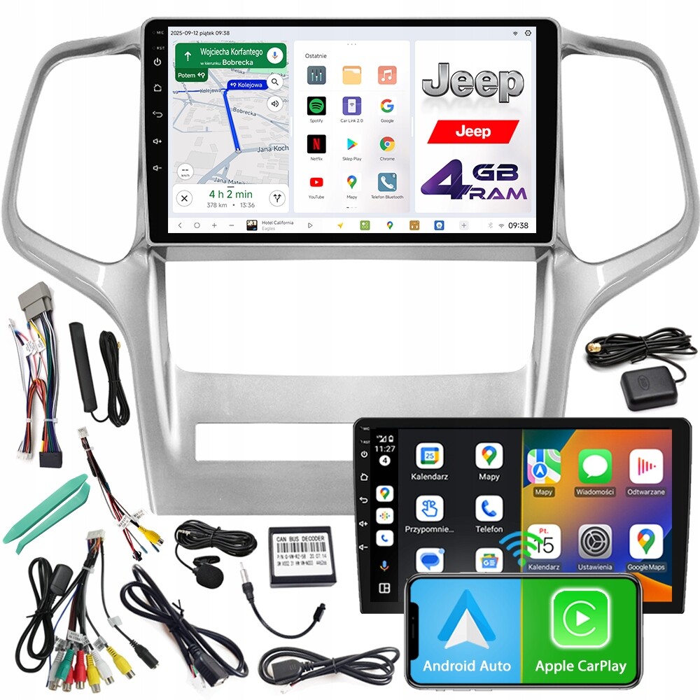 Autorádio Ncs D9 Jeep Grand Cherokee 2010-2013 Android 4GB Lte