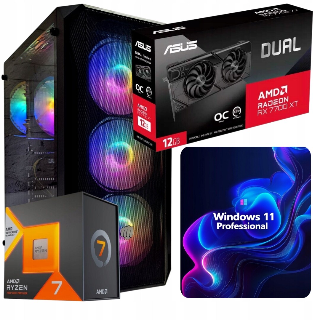 Herní Sada Technoblade R7 7800X3D/32GB/RX7700/1TB M.2 /W11