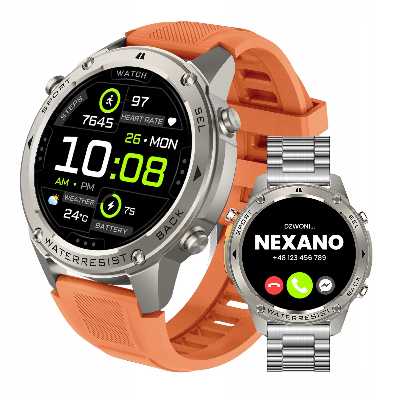 Chytré Hodinky Pánské Voděodolné Gps IP69K Strava Amoled Hodinky Menu Čes