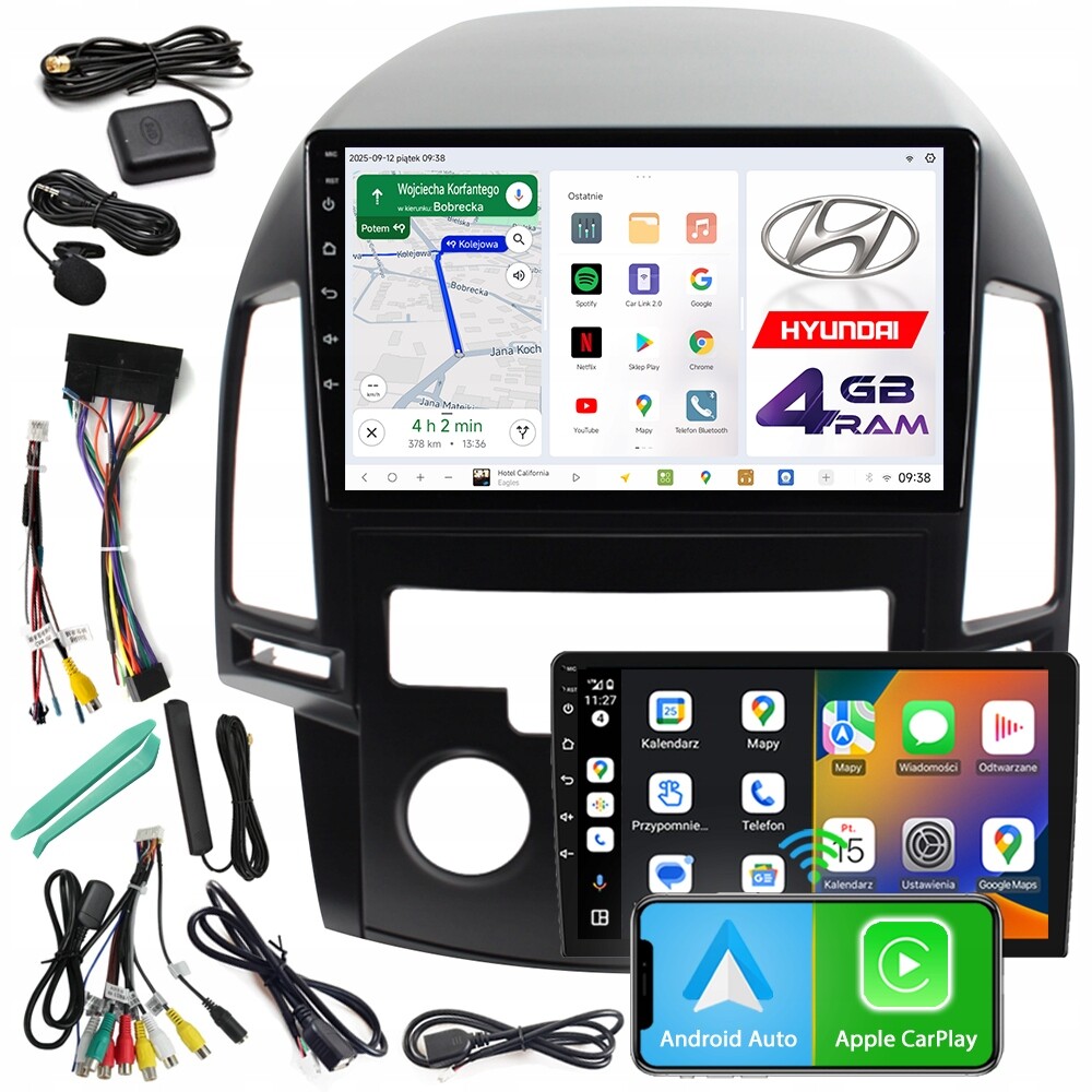 Autorádio Ncs D9 Hyundai i30 I 2007-2012 Manual Android 4GB Lte