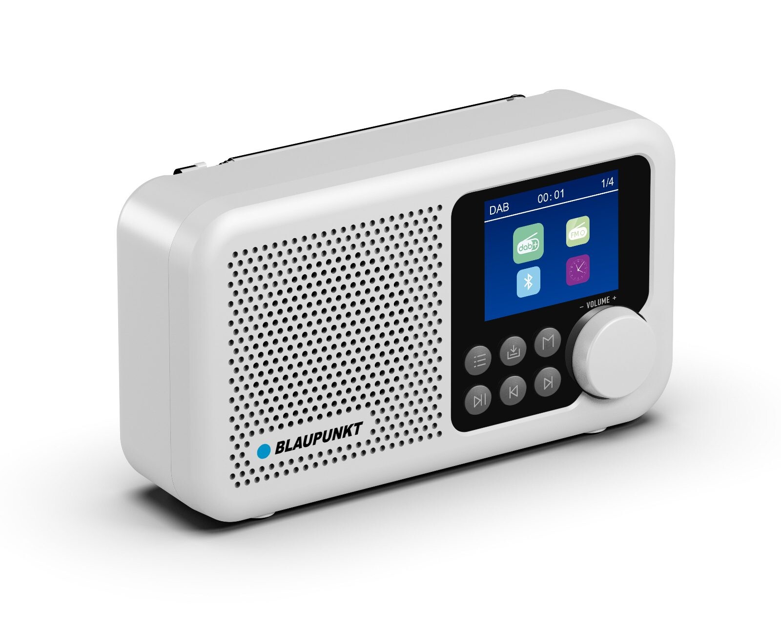 Přenosné Fm rádio Dab+ Bluetooth Aux White Edition Blaupunkt DR8WH