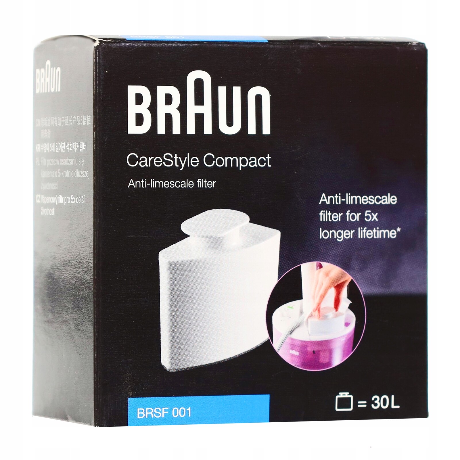 Filtr proti vodnímu kameni pro žehličku a parní generátor Braun BRSF001 CareStyle