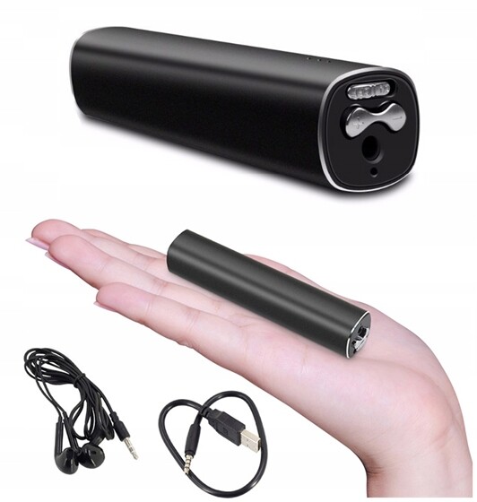 Špionážní Diktafon Skrytý Odposlech Magnet Detekce Hlasu 500 Hodin 8GB