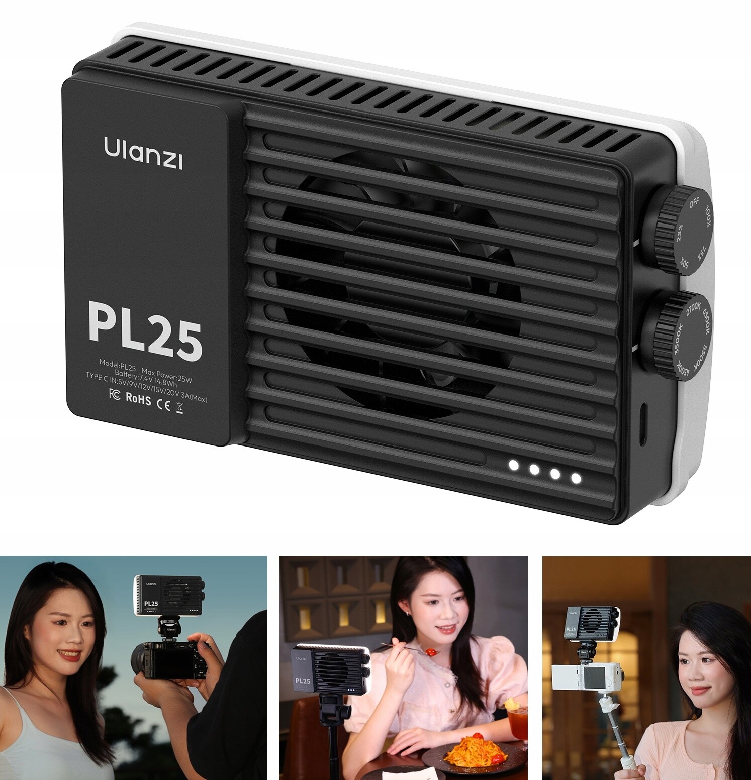 Led lampa Ulanzi Video Light 25W Bi-Color 1/4