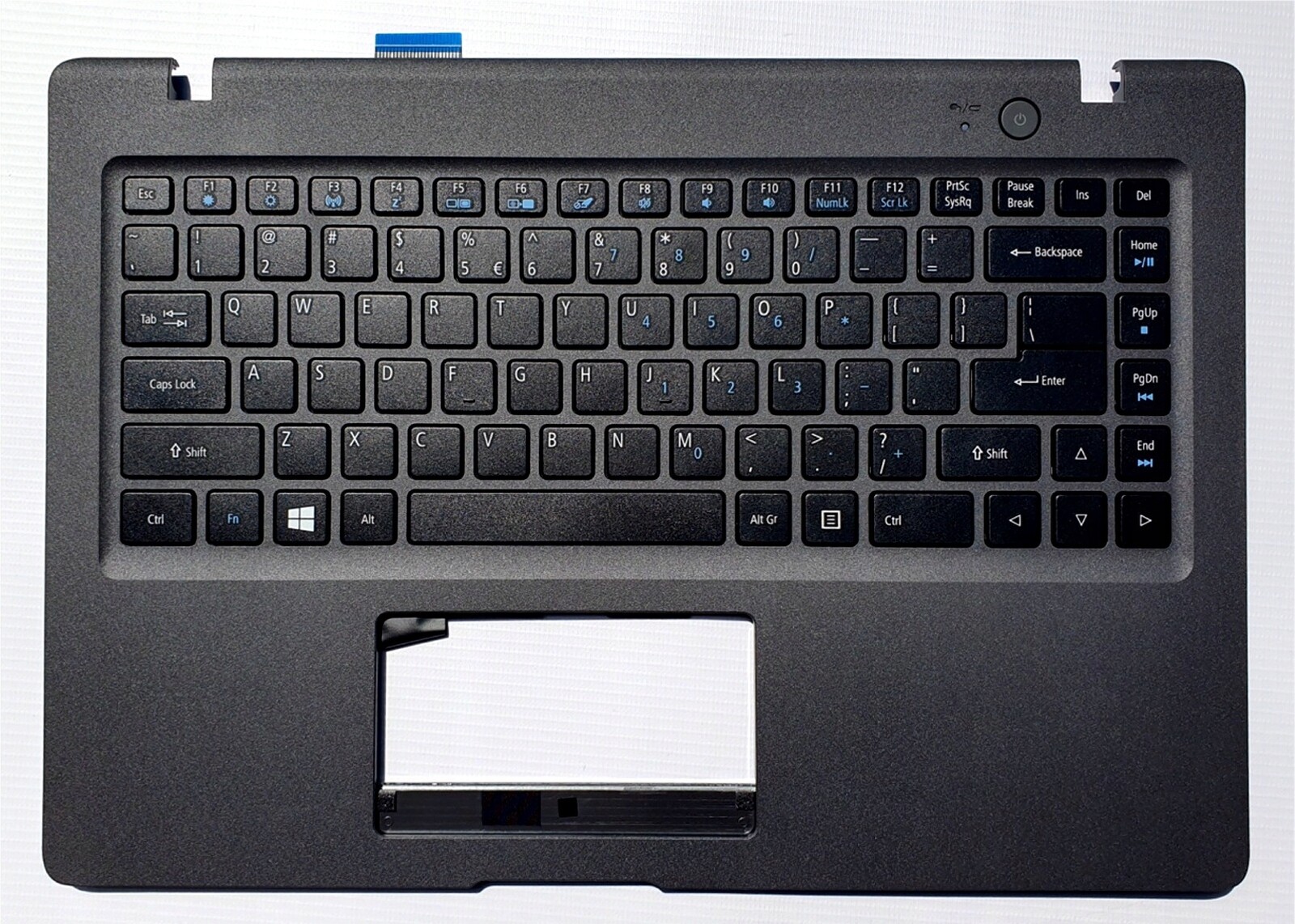 Klávesnice s krytem palmrest pro Acer Aspire AO1-431 šedá Us/pl