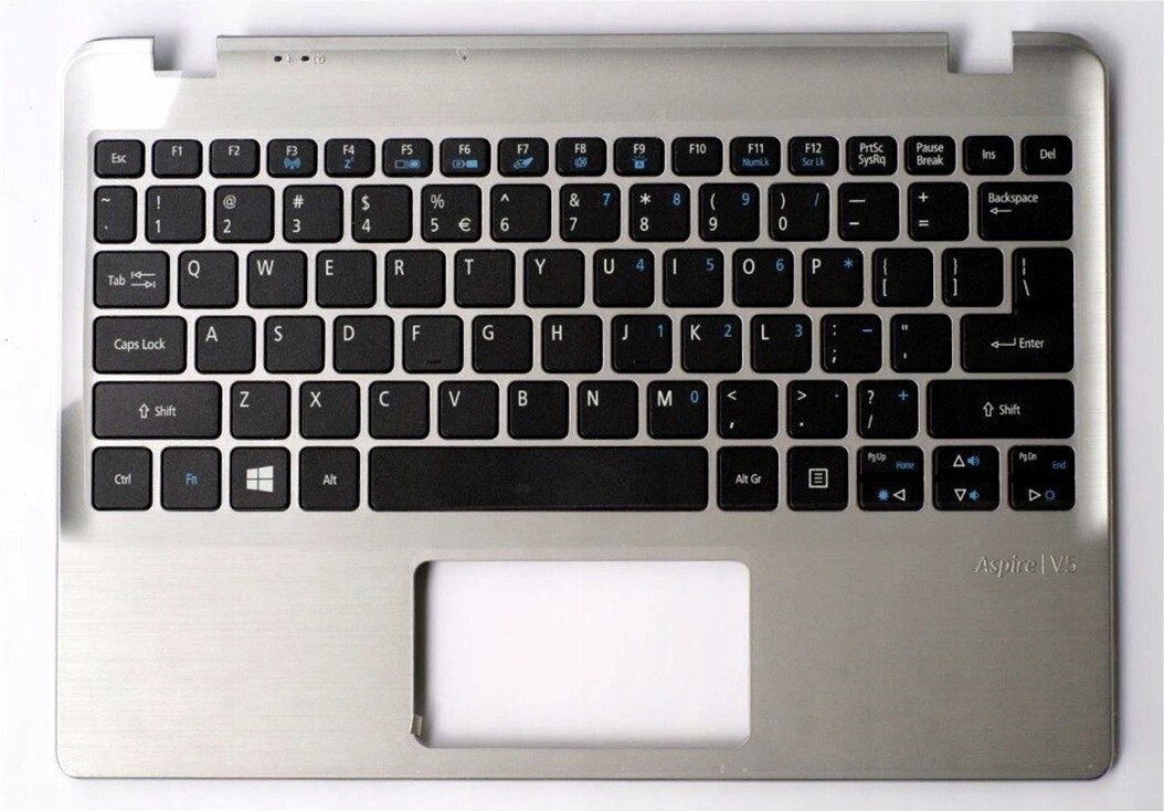 Klávesnice s krytem palmrest stříbrná Acer Aspire V5-122P V5-132P Us/pl