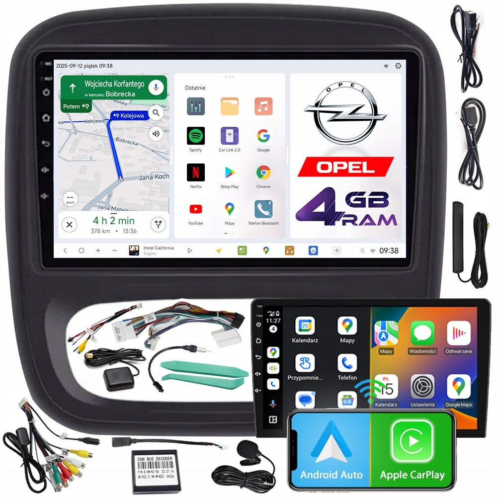 Autorádio Ncs D9 Opel Vivaro B 2014-2019 Android Navigace 4GB Lte