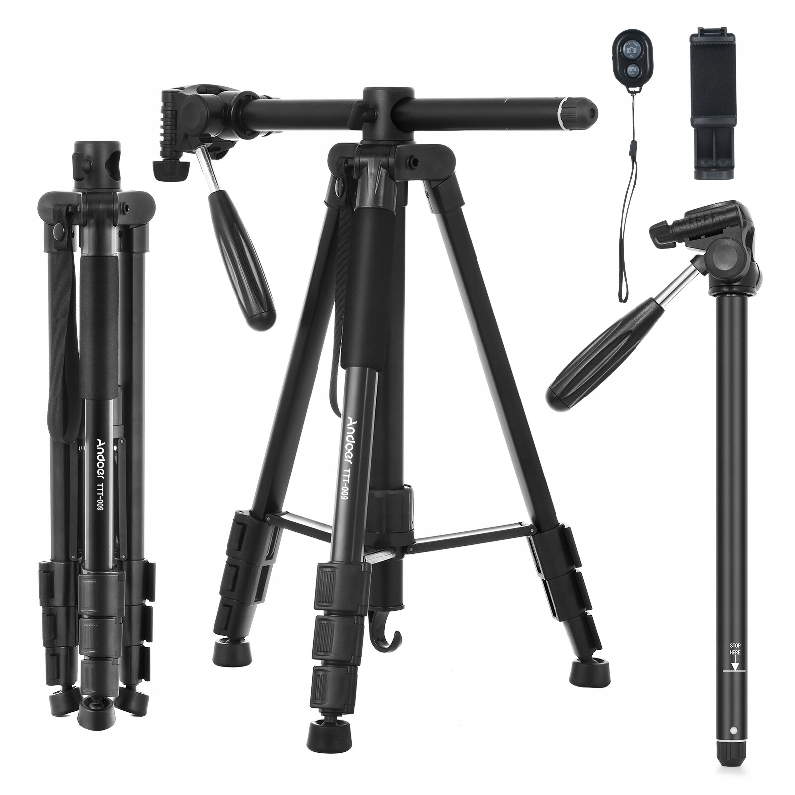 Tripod Fotografický Stativ Pro Zrcadlovky Andoer TTT-009 Kamer Monopod 4V1