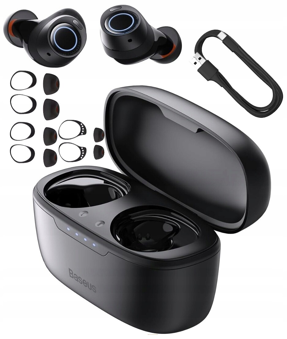 Bezdrátová Sluchátka Do Uší Baseus Bowie MA10, Černá