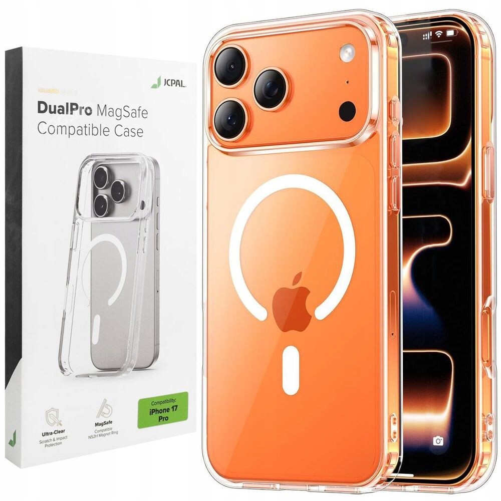 Pouzdro pro Apple iPhone 17 Pro, Jcpal s MagSafe, průhledné pouzdro