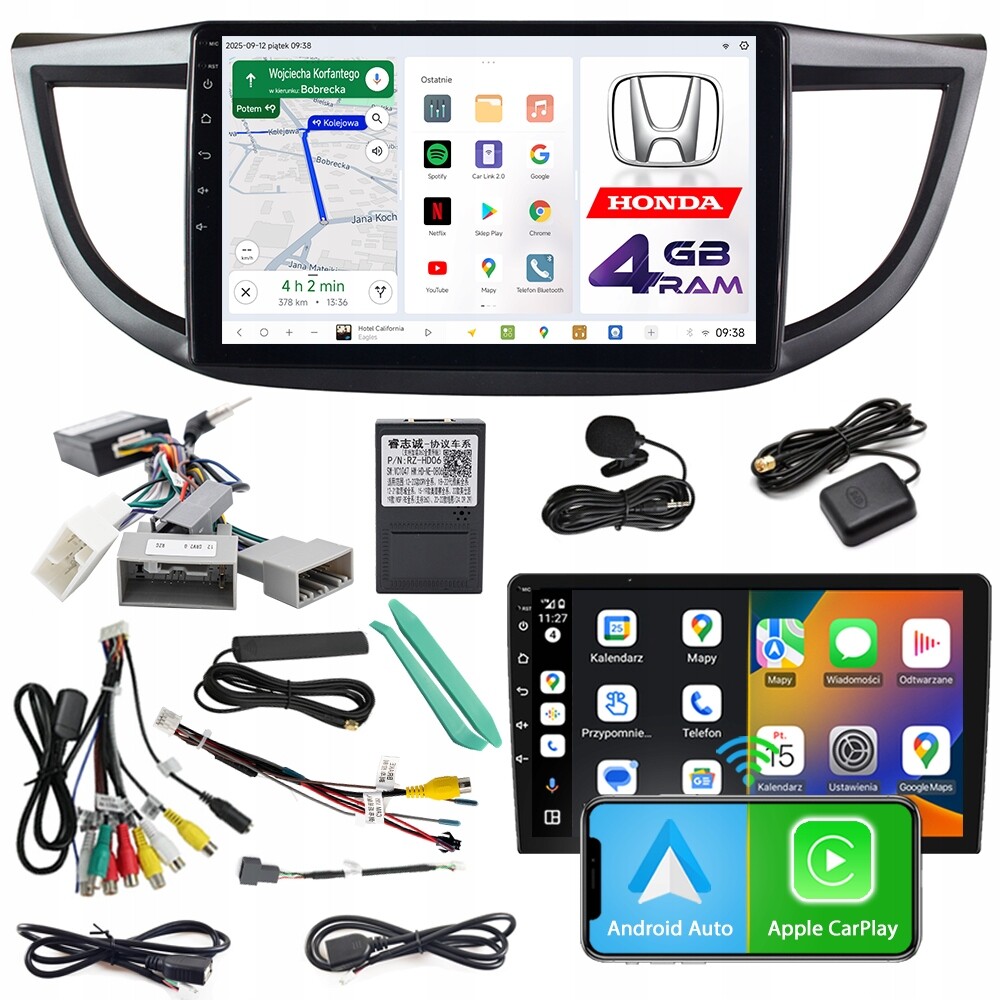 Autorádio Ncs D9 Honda Cr-v IV 2012-2017 Android 4GB Lte