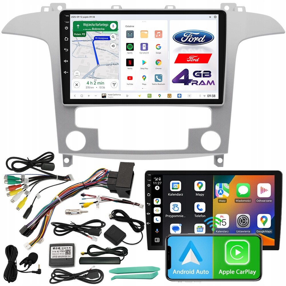 Automobilové Rádio Ncs D9 Ford S-Max 2006-2015 Android 4GB Lte