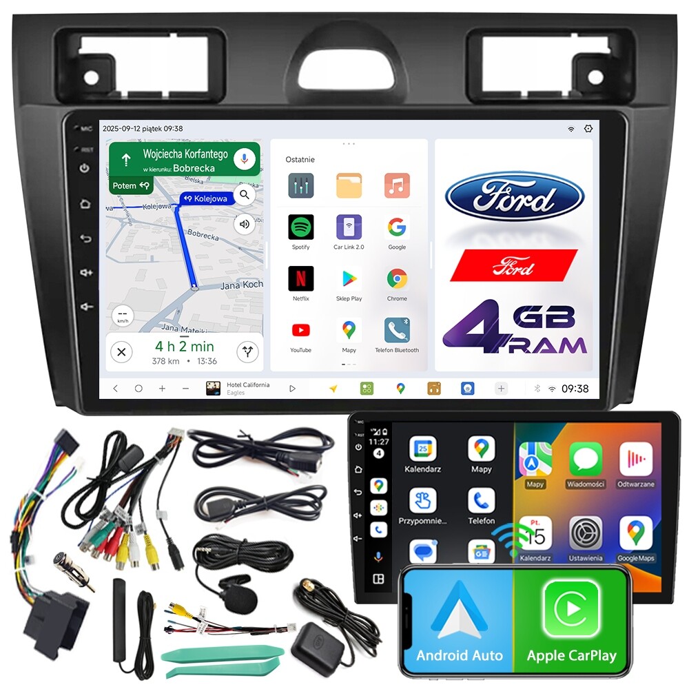 Automobilové Adio Ncs D9 Ford Fiesta Mk6 2006-2008 Android 4GB Lte