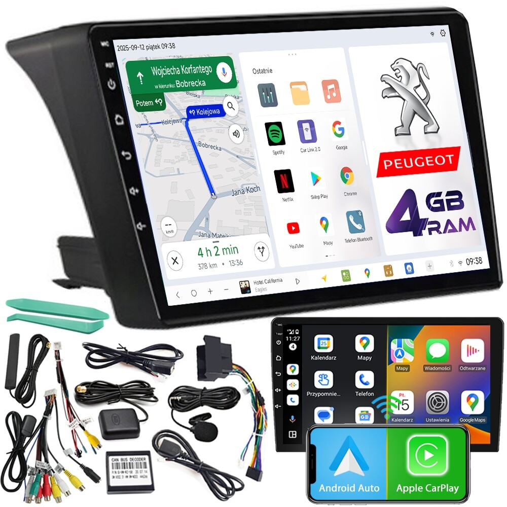 Autorádio D9 Peugeot Boxer 2 2006-2014 Android Navigace 4GB Lte