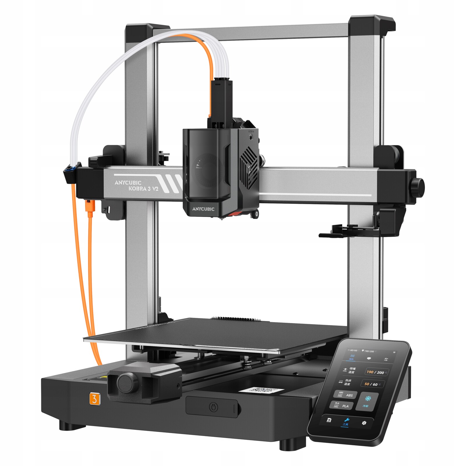 Anycubic Kobra 3 V2 3D tiskárna Fdm Přesná Rychlá 600 mm/s 300°C Kamera