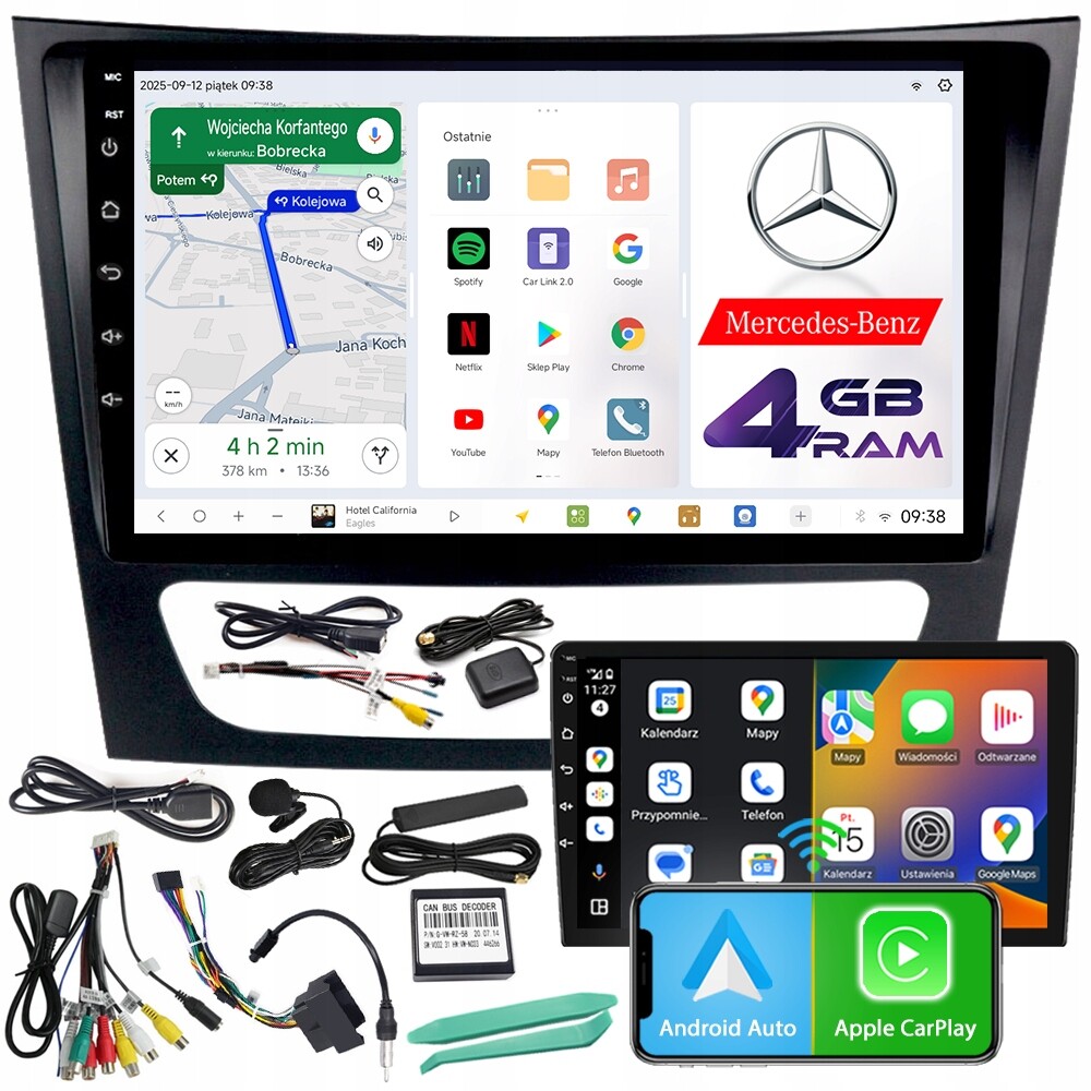 Autorádio Ncs D9 Mercedes-benz W211 2002-2009 Android 4GB Lte