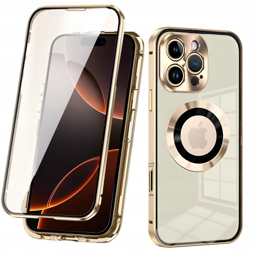 Magnetický Pouzdro s dvojitým sklem a MagSafe pro iPhone 16 Pro Max, Kryt