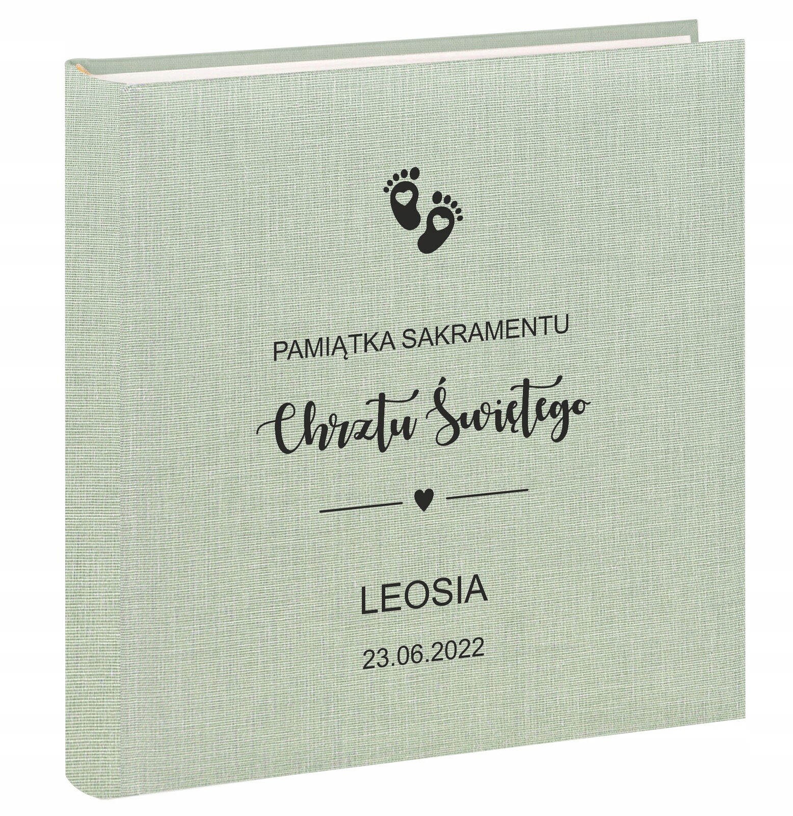 Album na vlepované fotografie 30 karet Váš potisk Křest Ráček Goldbuch