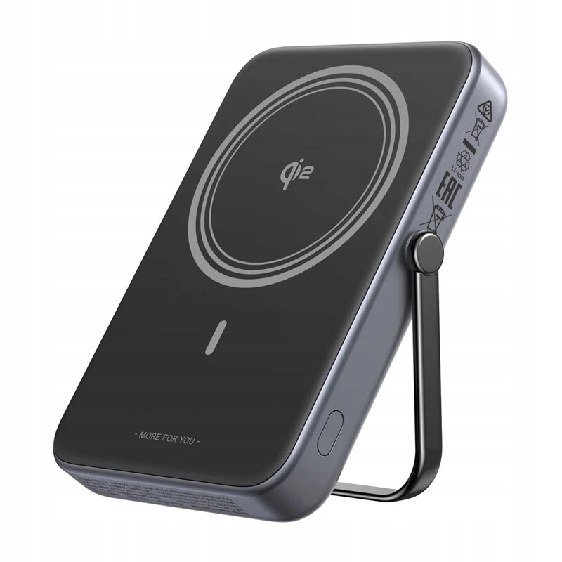 Ugreen Uno PB764 Power Bank 10000mAh Šedá Qi2 15W Usb-c 20W s podstavcem