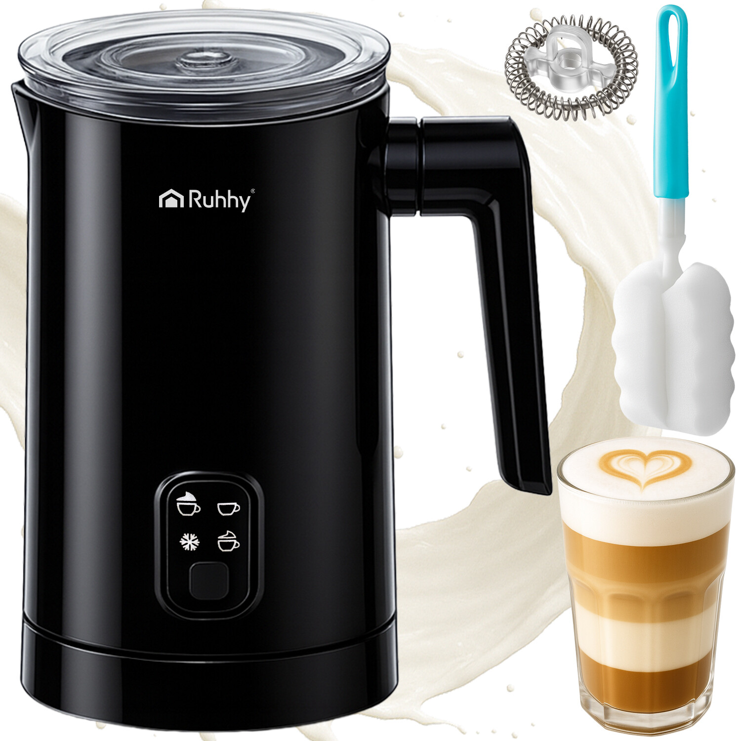 Elektrický napěňovač mléka Ruhhy s ohřívačem, 4 režimy 350
